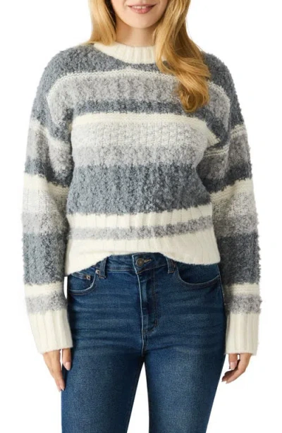 Steve Madden Aubrie Stripe Sweater In Gray
