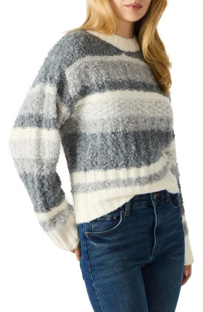 Steve Madden Aubrie Stripe Sweater In Gray