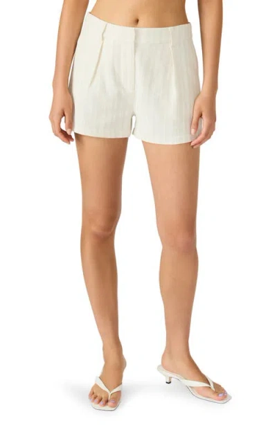 Steve Madden Minette Textured Stripe Shorts In Neutral