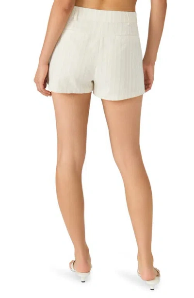 Steve Madden Minette Textured Stripe Shorts In Neutral