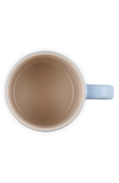 Le Creuset Stoneware Holly Collection 12 Oz. Gold Applique London Mug In Blue