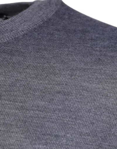 Pre-owned Dolce & Gabbana Gray Cashmere Crew Neck Pullover Men's Sweater ()