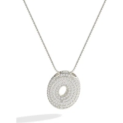 Mint & Lily Pave Bubble Initial Necklace In Metallic