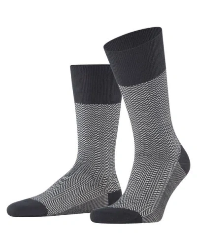 Falke Sensitive Herringbone Socks In Black
