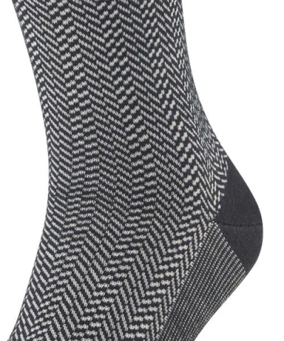 Falke Sensitive Herringbone Socks In Black