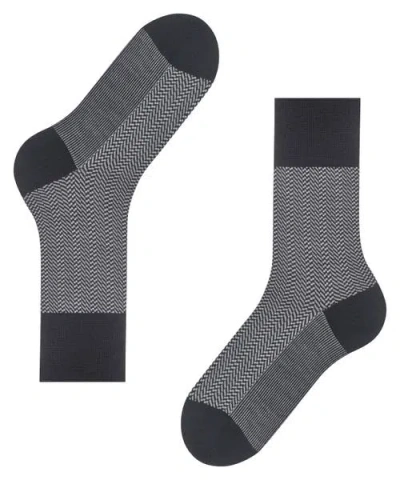 Falke Sensitive Herringbone Socks In Black