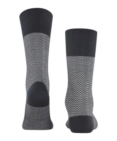 Falke Sensitive Herringbone Socks In Black
