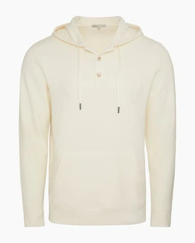 Onia Heavyweight Cotton Waffle Hoodie In Neutral
