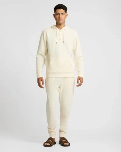 Onia Heavyweight Cotton Waffle Hoodie In Neutral