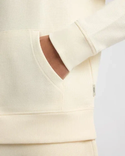 Onia Heavyweight Cotton Waffle Hoodie In Neutral