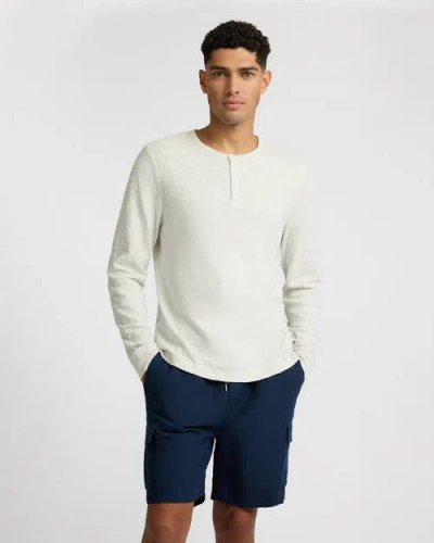 Onia Heavyweight Slub Henley Sweater In White