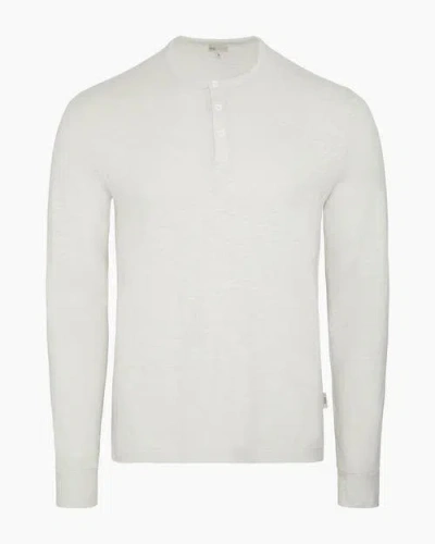 Onia Heavyweight Slub Henley Sweater In White