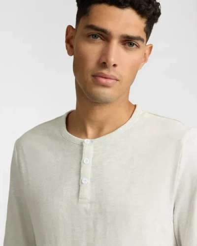 Onia Heavyweight Slub Henley Sweater In White