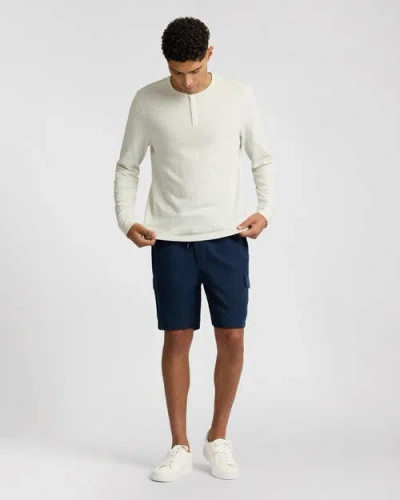 Onia Heavyweight Slub Henley Sweater In White