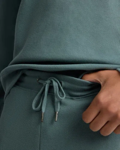 Onia Heavyweight Cotton Waffle Jogger In Green