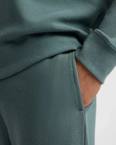 Onia Heavyweight Cotton Waffle Jogger In Green