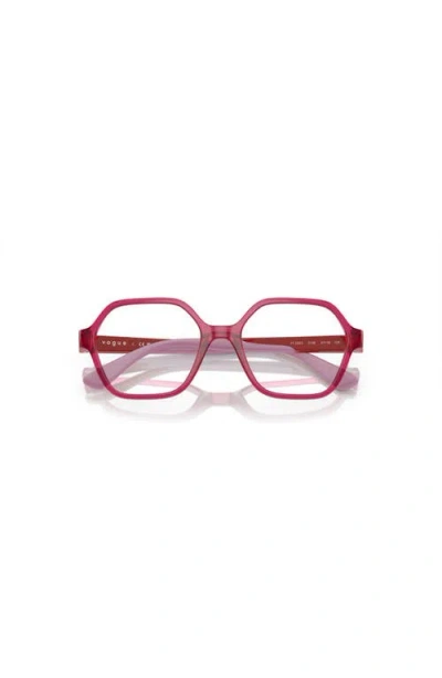 Vogue Eyewear 47mm Irregular Optical Glasses In Pink