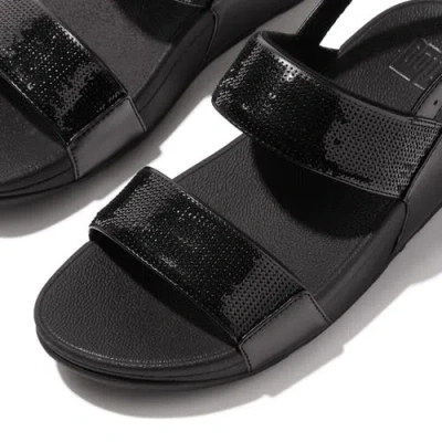Fitflop Lulu Sequin Back-strap Sandals In Black