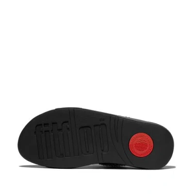Fitflop Lulu Maxi-crystal Two-bar Slides In Black