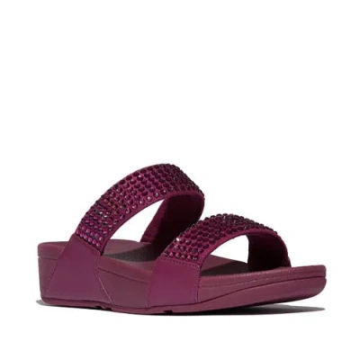 Fitflop Lulu Maxi-crystal Two-bar Slides In Multi
