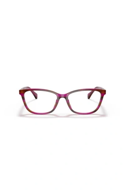 Ralph 53mm Rectangle Optical Glasses In Brown