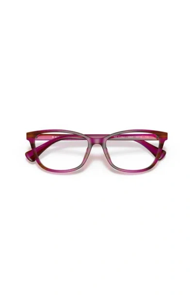 Ralph 53mm Rectangle Optical Glasses In Brown
