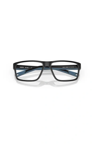 Costa 57mm Rectangle Optical Glasses In Black