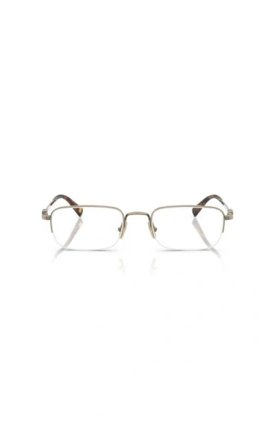 Miu Miu 51mm Rectangle Optical Glasses In Gold