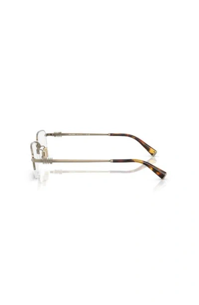 Miu Miu 51mm Rectangle Optical Glasses In Gold