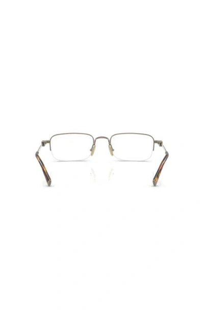 Miu Miu 51mm Rectangle Optical Glasses In Gold