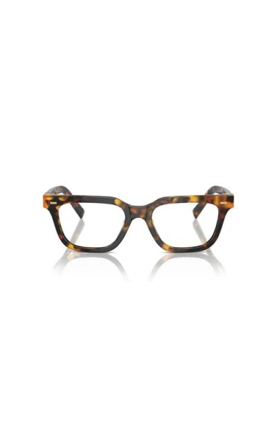 Miu Miu 51mm Rectangle Optical Glasses In Brown