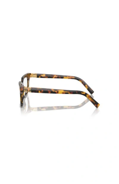 Miu Miu 51mm Rectangle Optical Glasses In Brown