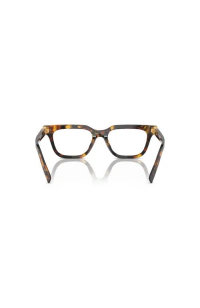 Miu Miu 51mm Rectangle Optical Glasses In Brown