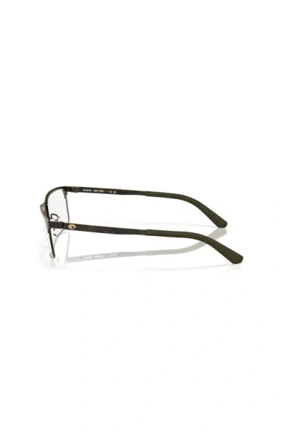 Costa 56mm Rectangle Optical Glasses In Brown