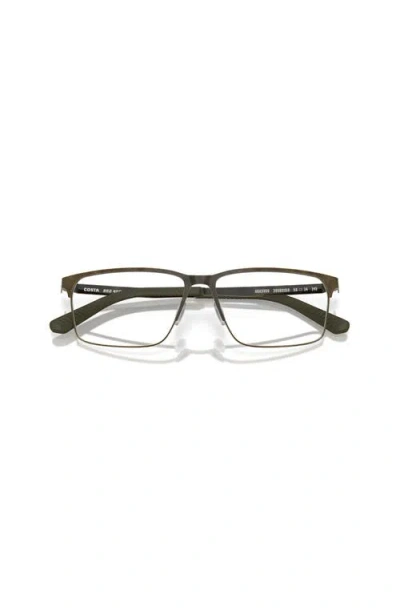 Costa 56mm Rectangle Optical Glasses In Brown