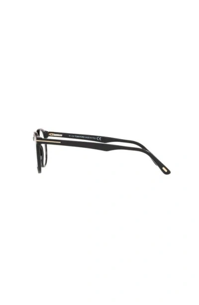 Tom Ford 48mm Round Optical Glasses In Black