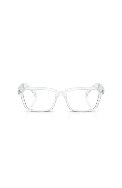 Armani Exchange 55mm Rectangle Optical Glasses In White