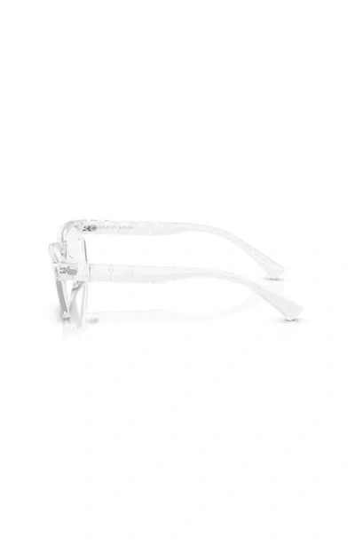 Armani Exchange 55mm Rectangle Optical Glasses In White