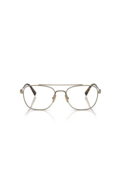 Miu Miu 53mm Square Optical Glasses In Gold
