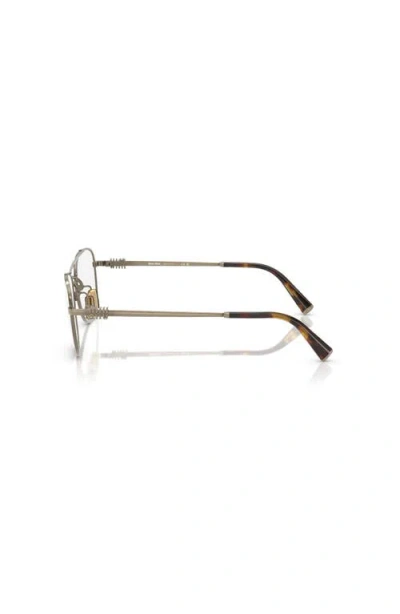 Miu Miu 53mm Square Optical Glasses In Gold