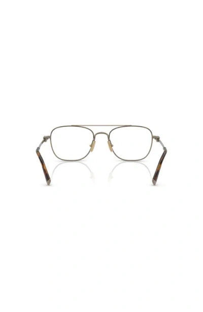 Miu Miu 53mm Square Optical Glasses In Gold