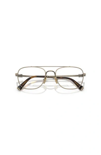 Miu Miu 53mm Square Optical Glasses In Gold