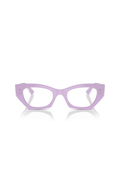 Ray Ban Zena Optics Bio-based Eyeglasses Lilac Frame Clear Lenses Polarized 49-22 In Purple