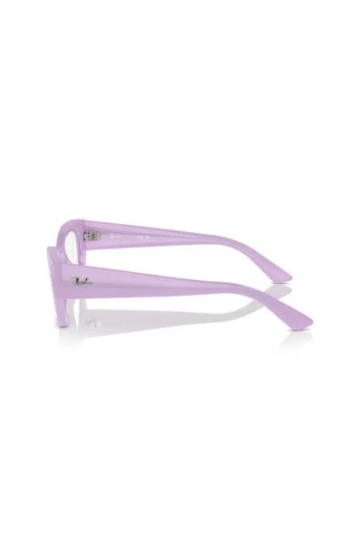 Ray Ban Zena Optics Bio-based Eyeglasses Lilac Frame Clear Lenses Polarized 49-22 In Purple