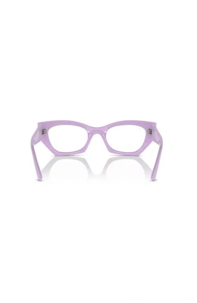 Ray Ban Zena Optics Bio-based Eyeglasses Lilac Frame Clear Lenses Polarized 49-22 In Purple