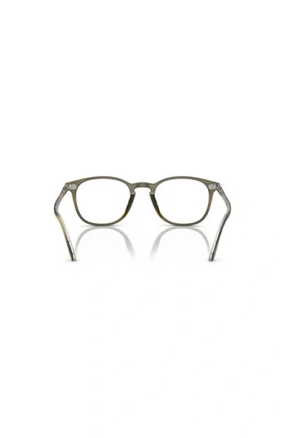 Oliver Peoples 52mm Square Optical Glasses In Brown