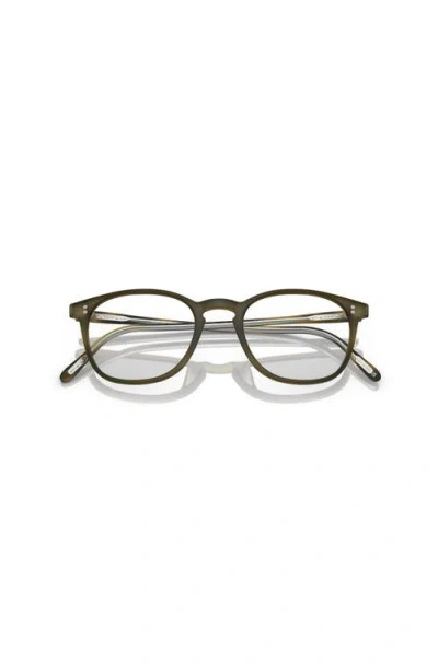 Oliver Peoples 52mm Square Optical Glasses In Brown