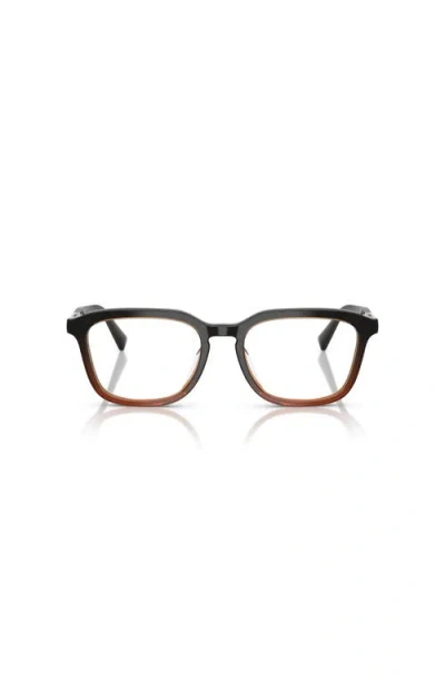 Brunello Cucinelli 53mm Rectangle Optical Glasses In Multi