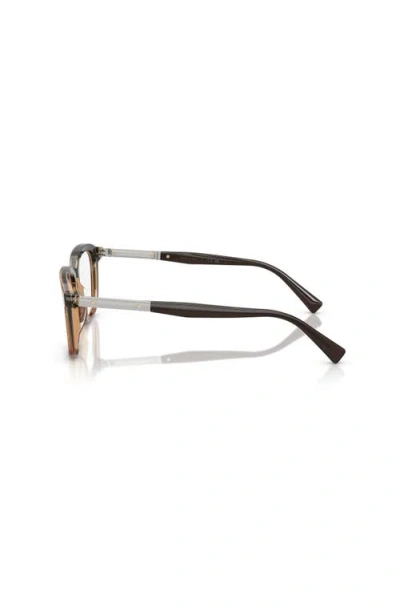 Brunello Cucinelli 53mm Rectangle Optical Glasses In Multi