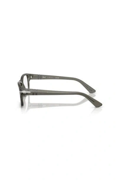 Persol 0po3364v Translucent Grey Acetate Rectangular Eyeglasses In Gold